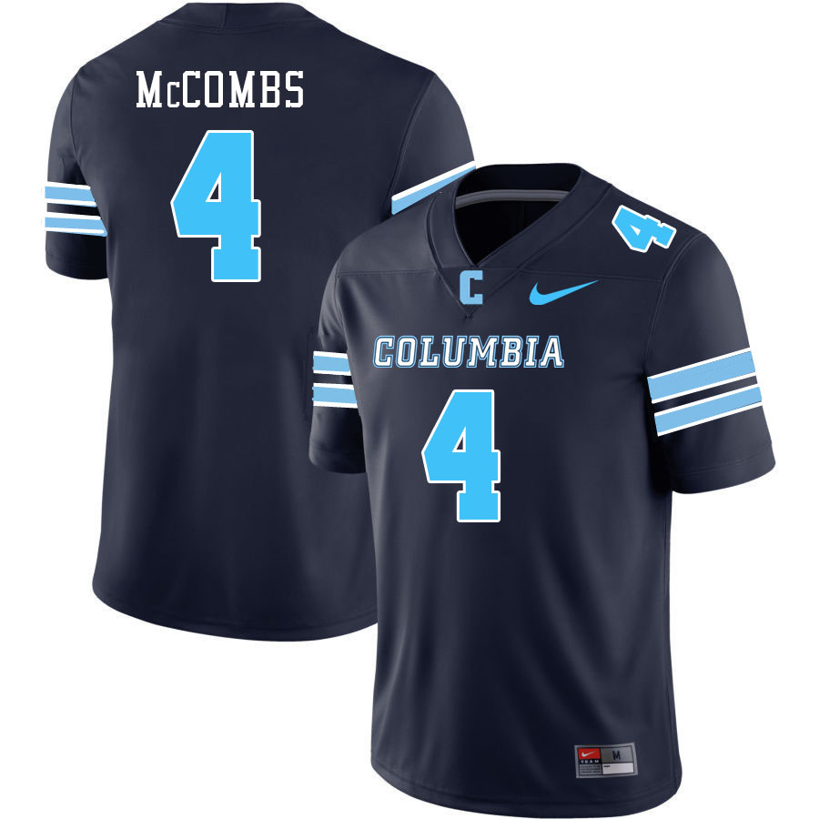 Men-Youth #4 Aaron Brebnor Columbia Lions 2023 College Football Jerseys Stitched-Dark Blue